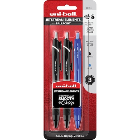 Vertex Jetstream Elements RT Ballpoint Pens Assorted, 3PK VE3739548